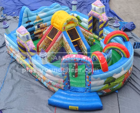 Cheer Amusement Rainbow Castello gonfiabile gonfiabile per bambini per rimbalzare e saltare